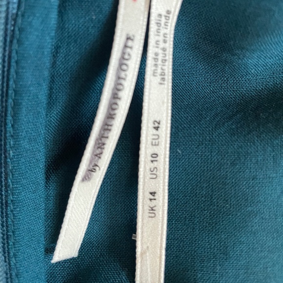 NWT Anthropologie Twist-Front Slip Mini Dress Strappy Teal Blue Size 10 - Picture 5 of 7